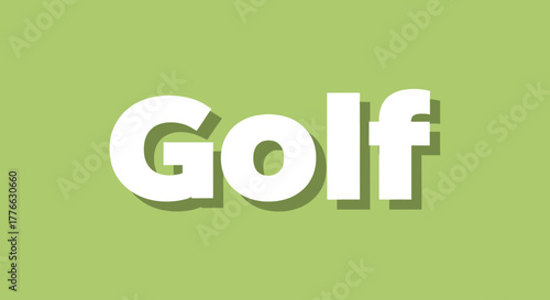 The word "Golf" in white, set against a light green background, simple and clean.