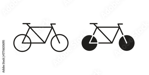 Bicycle icon line. eps 10 vector illustration