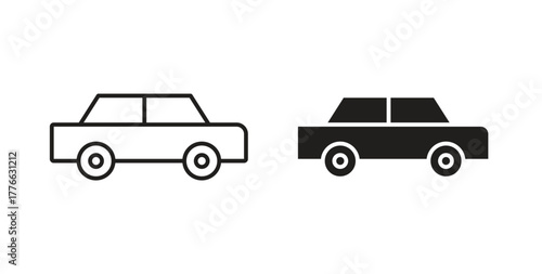 Car icon line. eps 10 vector illustration