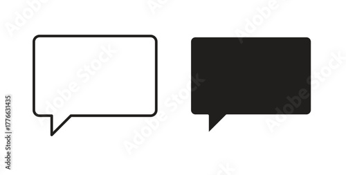 Chat bubble icon line. eps 10 vector illustration