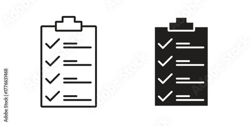 Checklist icon line. eps 10 vector illustration