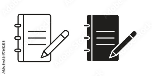 Clipboard icon line. eps 10 vector illustration