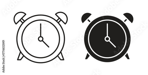 Clock icon line. eps 10 vector illustration