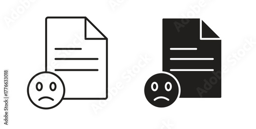 Complaint icon line. eps 10 vector illustration