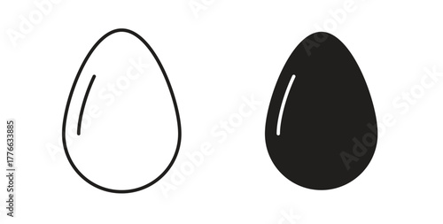 Egg icon line. eps 10 vector illustration
