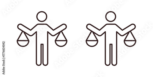 Ethics icon line. eps 10 vector illustration