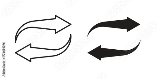 Exchange icon line. eps 10 vector illustration