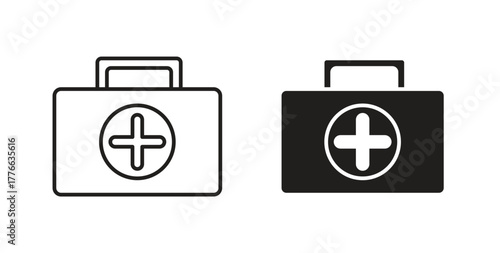 First aid kit icon line. eps 10 vector illustration