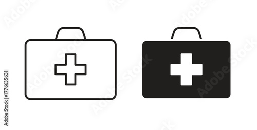First aid icon line. eps 10 vector illustration