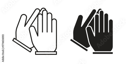 Glove icon line. eps 10 vector illustration