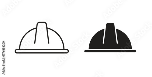 Hard hat icon line. eps 10 vector illustration