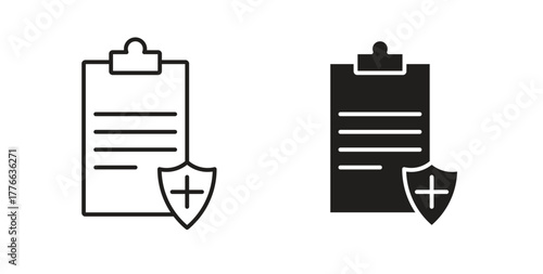 Health insurance icon line. eps 10 vector illustration