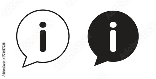 Info icon line. eps 10 vector illustration