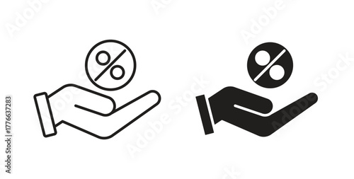 Interest icon line. eps 10 vector illustration