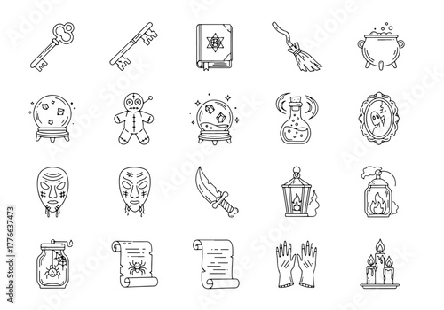 Spooky Props and Tools Icon Set