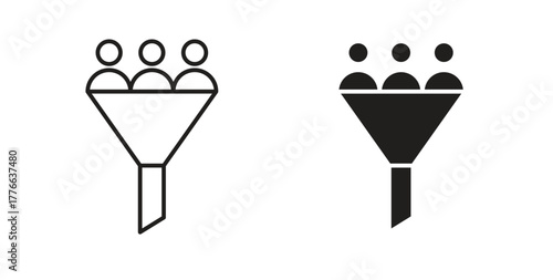 Lead conversion icon line. eps 10 vector illustration