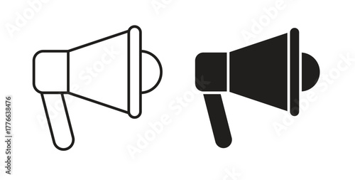 Loud Speaker icon line. eps 10 vector illustration