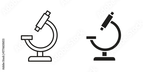 Microscope icon line. eps 10 vector illustration