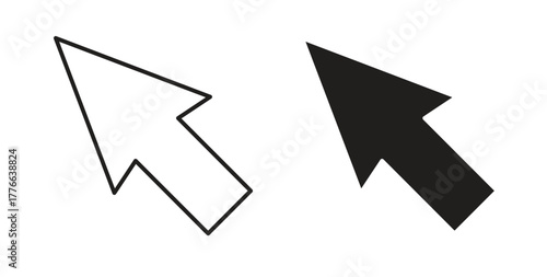 Mouse icon line. eps 10 vector illustration