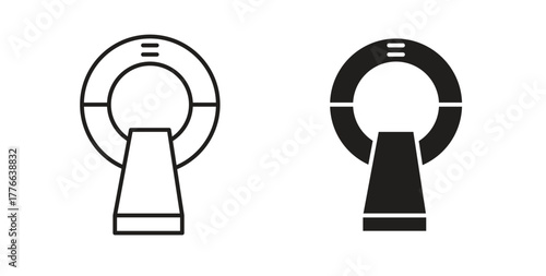 MRI icon line. eps 10 vector illustration