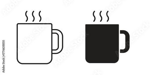 Mug icon line. eps 10 vector illustration