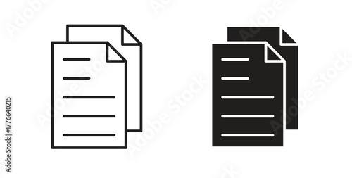 papers icon line. eps 10 vector illustration