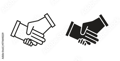 Partnership icon line. eps 10 vector illustration