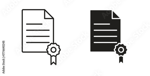 Patented icon line. eps 10 vector illustration