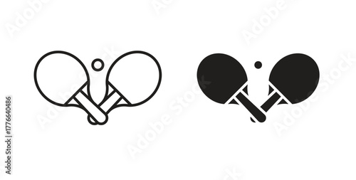 Ping pong icon line. eps 10 vector illustration
