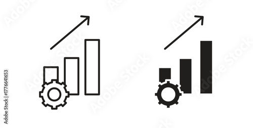 Productivity icon line. eps 10 vector illustration