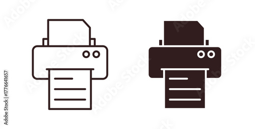 Printer icon line. eps 10 vector illustration