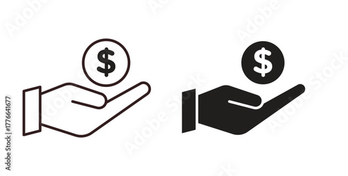 Profit icon line. eps 10 vector illustration