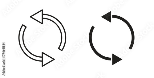 Refresh icon line. eps 10 vector illustration