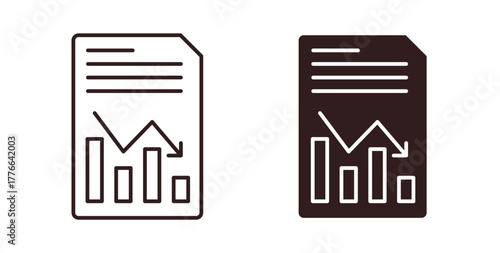 Report icon line. eps 10 vector illustration