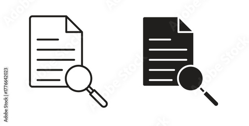 Research icon line. eps 10 vector illustration
