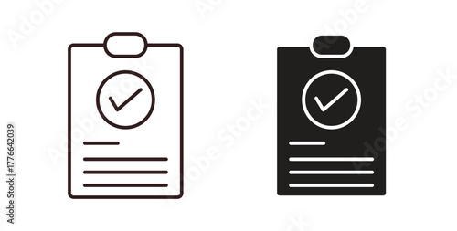 Result icon line. eps 10 vector illustration