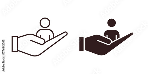 Retention icon line. eps 10 vector illustration