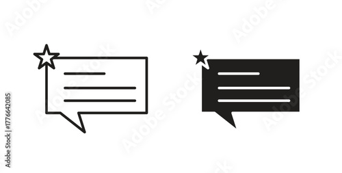 Review icon line. eps 10 vector illustration