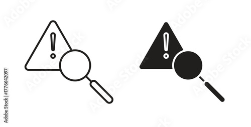 Risk analysis icon line. eps 10 vector illustration