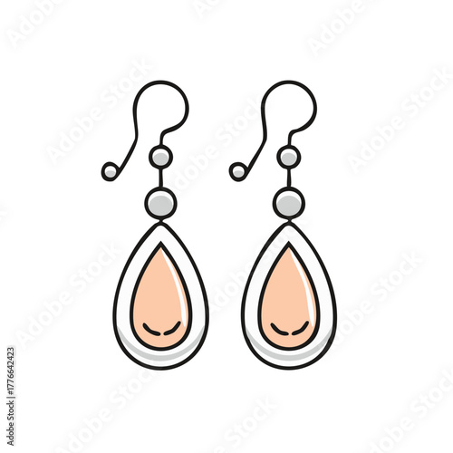 Delicate Teardrop Earrings with Pearls and Silver Accents, Minimalist Jewelry Design