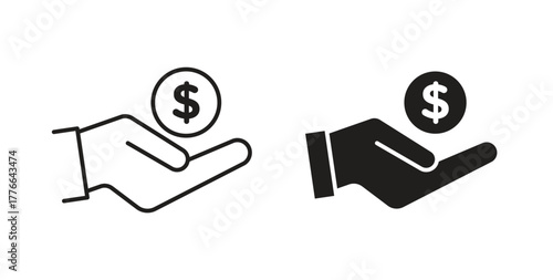 Savings icon line. eps 10 vector illustration