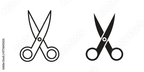 Scissors icon line. eps 10 vector illustration