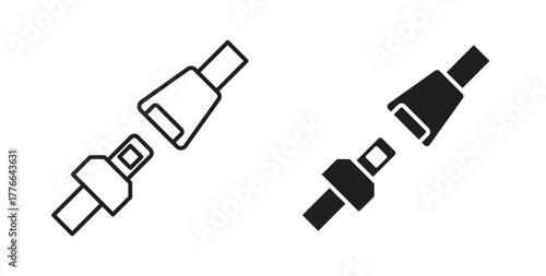Seatbelt icon line. eps 10 vector illustration