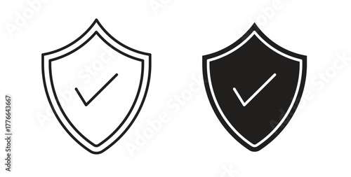 Security icon line. eps 10 vector illustration