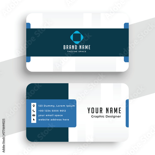 clean red business card template design