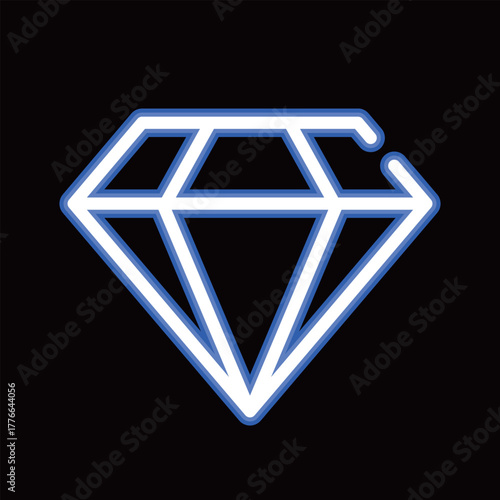 ネオン風ダイヤモンドのアイコン