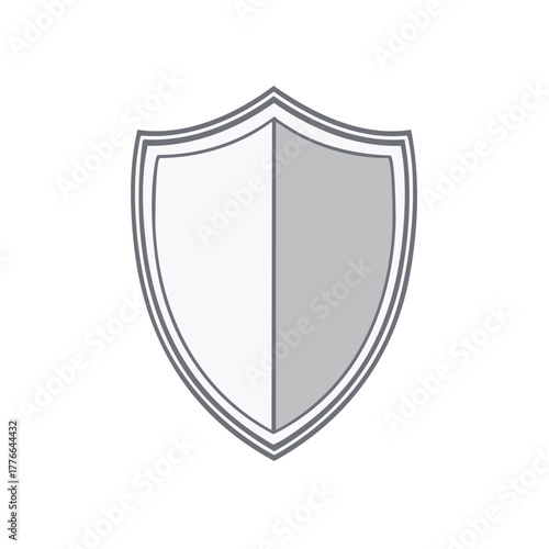 Free Download Simple Grey Shield Icon Symbolizing Protection Security and Defense - GFXLoad