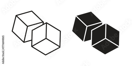 Sugar icon line. eps 10 vector illustration