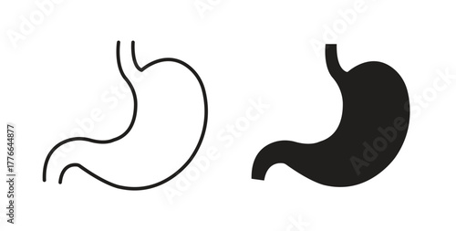 Stomach icon line. eps 10 vector illustration