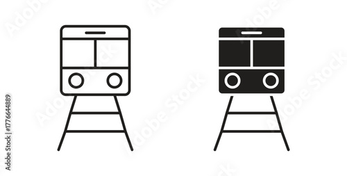 Subway icon line. eps 10 vector illustration